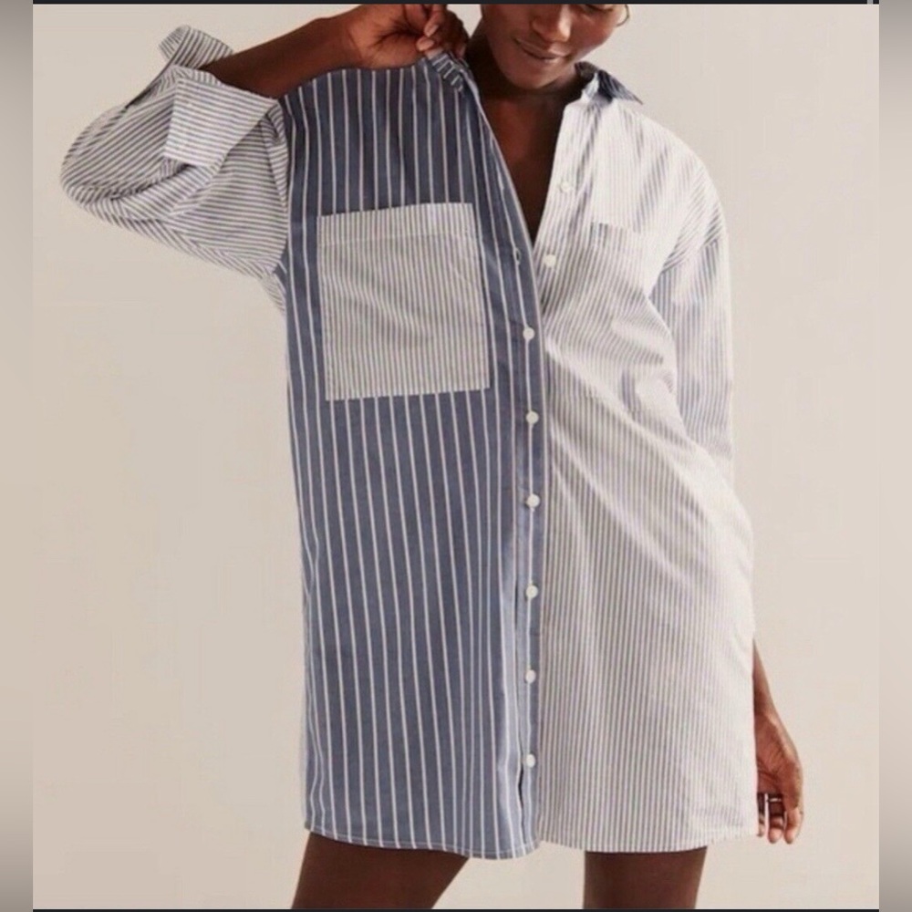 Abercrombie Button Down Striped Dress